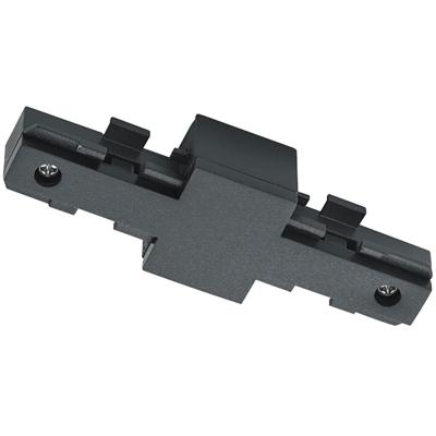 Twee-fase Spanningsrail Isolator - Mat Zwart - Rechte Connector