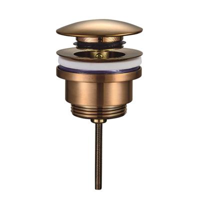 Wiesbaden Clickwaste Luxe Laag Model 5/4" Geborsteld Brons Koper Wiesbaden Clickwaste Luxe Laag Model 5/4" Geborsteld Brons Koper