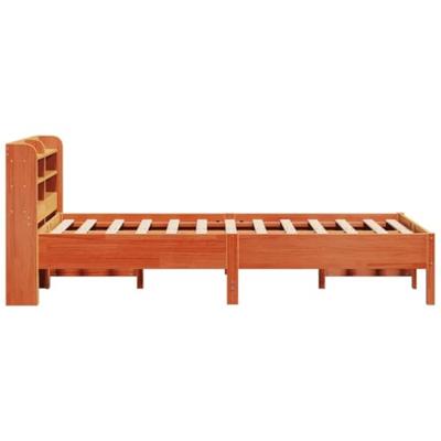 Bedframe zonder matras massief grenenhout wasbruin 120x200 cm