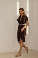 Studio Anneloes Louni Blouse Dress 91543 Jurk 8700 Espresso - thumbnail