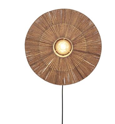 GOOD&MOJO Wandlamp 'Iguazu' Jute, 55cm, kleur Naturel GOOD&MOJO Wandlamp 'Iguazu' Jute, 55cm, kleur Naturel