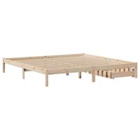 Bedframe zonder matras massief grenenhout 200x200 cm - thumbnail