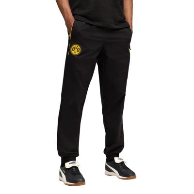 PUMA Borussia Dortmund Pumatech Trainingsbroek Woven 2025-2026 Zwart Geel PUMA Borussia Dortmund Pumatech Trainingsbroek Woven 2025-2026 Zwart Geel