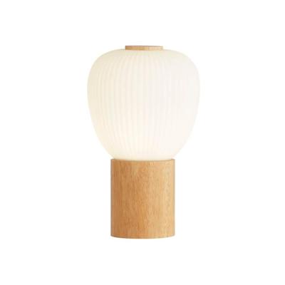 Searchlight Houten tafellampElla met wit glas - EU31410-1NA