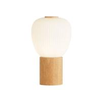 Searchlight Houten tafellampElla met wit glas - EU31410-1NA - thumbnail