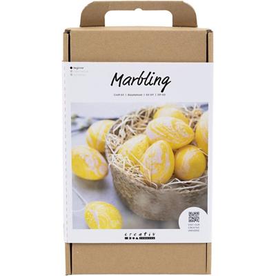 Creativ Company Hobbyset marmer, roze, geel, 1 doos