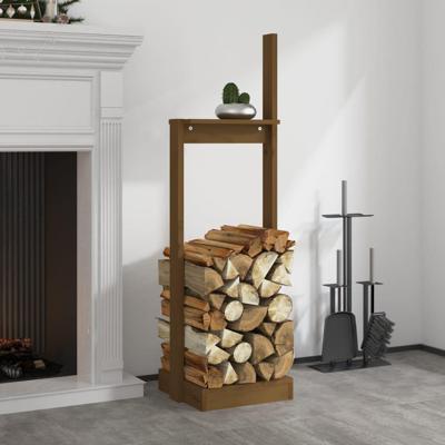 VidaXL Houtblokhouder 33,5x30x110 cm massief grenenhout honingbruin