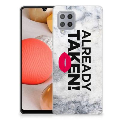 Samsung Galaxy A42 | Siliconen hoesje | met naam Already Taken White Samsung Galaxy A42 | Siliconen hoesje | met naam Already Taken White