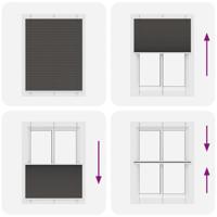 Pliss rolgordijn 110x150cm stofbreedte 109,4cm polyester zwart - thumbnail