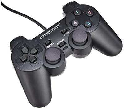 Esperanza EG102 game controller Zwart USB 2.0 Gamepad Analoog/digitaal PC, Playstation 3