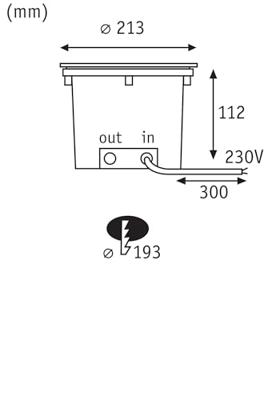 Paulmann Durea 200 94655 Vloerlamp (inbouw) RVS