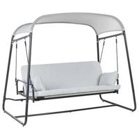 Beliani - MARSCIANO - Schommelbank - Lichtgrijs - Staal - thumbnail
