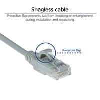 ACT Grijze 10 meter LSZH U/UTP CAT6 datacenter slimline patchkabel snagless met RJ45 connectoren - thumbnail