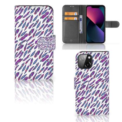 iPhone 13 Mini | Telefoon Hoesje | Feathers Color | Portemonnee hoesje iPhone 13 Mini | Telefoon Hoesje | Feathers Color | Portemonnee hoesje