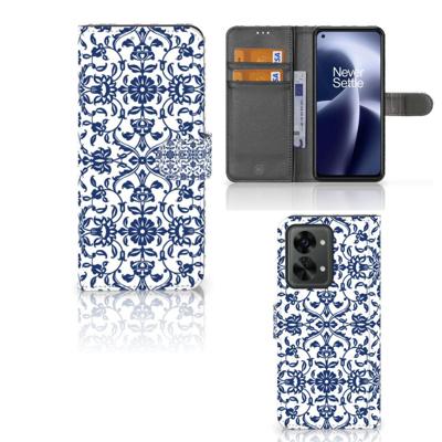 OnePlus Nord 2T Hoesje Flower Blue OnePlus Nord 2T Hoesje Flower Blue