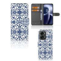 OnePlus Nord 2T Hoesje Flower Blue - thumbnail