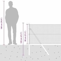 VidaXL Afrasteringspaal grijs 25 x 0,8 m (16 x 16 mm heknet) - thumbnail