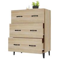 Dressoir 69,5x34x90 cm bewerkt hout sonoma eikenkleurig - thumbnail