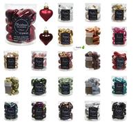 Decoris kersthangers glas hart 12st zilver - thumbnail