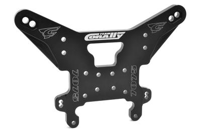 Team Corally - Shock Tower - Asuga XLR - Rear - Swiss Made 7075 T6 - 5mm - Hard Anodised - Black - Made In Italy
