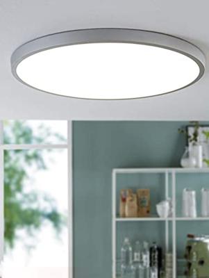 Eglo PlafonniereFueva 1 zilvergrijs rond 4000K - 97276