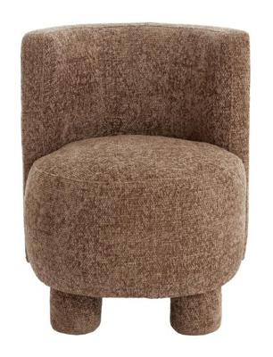 Light & Living Fauteuil 'Kamova' Chenille, kleur Donkerbruin Light & Living Fauteuil 'Kamova' Chenille, kleur Donkerbruin
