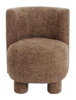 Light & Living Fauteuil 'Kamova' Chenille, kleur Donkerbruin - thumbnail