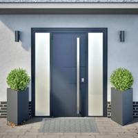 VidaXL Plantenbakken 2 st driehoek 50x43x75 cm staal antracietkleurig - thumbnail