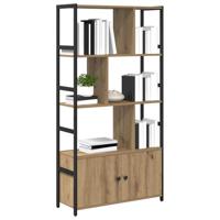 Boekenkast artisanaal eikenkleurig 80 x 30 x 155,5 cm - thumbnail