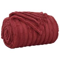 VidaXL Gooi deken bordeaux rood 270 x 240 cm fleece - thumbnail