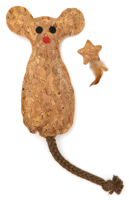 Nobleza Kattenspeeltje - Natuurlijk - Geperst hout met kattenkruid - Ster of muis - thumbnail