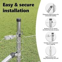 VidaXL Afrasteringspaal zilver 10 x 1 m (13 mm gaas) staal - thumbnail