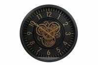 Metalen Radarklok Vincent 46x8 cm Zwart/Goud - thumbnail