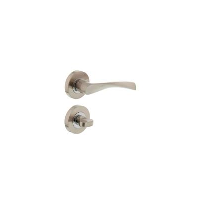 Deurkruk 1687 Giussy op rond rozet 7mm nokken met WC8mm nikkel mat