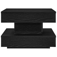 Salontafel 360 graden draaibaar 50x50x34,5 cm zwart - thumbnail