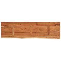Wandschap rechthoekig natuurlijke rand 90x30x3,8 cm acaciahout - thumbnail