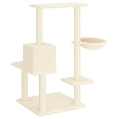 Kattenmeubel met sisal krabpalen 95 cm crmekleurig - thumbnail