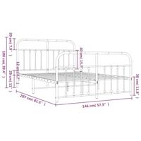 Bedframe met hoofd- en voeteneinde metaal zwart 140x200 cm - thumbnail