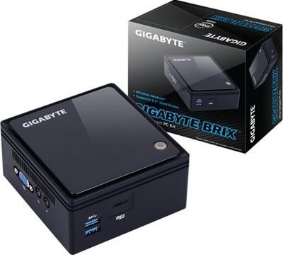 Gigabyte GB-BACE-3160 PC/workstation barebone 0,69L maat pc Zwart J3160 1,6 GHz
