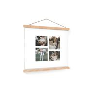 Gepersonaliseerde poster met houten posterhanger 40x40 - thumbnail