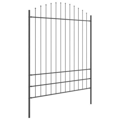 Tuinhek 6 pcs Grijs 170 x 225 cm Gepoedercoat staal