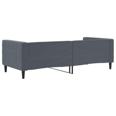 Slaapbank 90x200 cm fluweel donkergrijs
