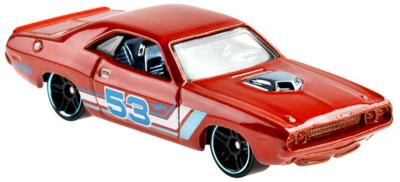 Hot Wheels auto '70 Dodge Hemi Challenger 1:64 chroom rood Hot Wheels auto '70 Dodge Hemi Challenger 1:64 chroom rood