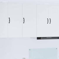 Keukenkast met plank Hoogglans wit 40 x 31 x 80 cm Bewerkt hout - thumbnail