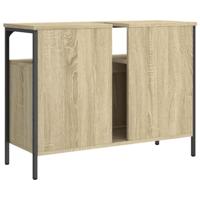 Wastafelkast 60x30x60 cm bewerkt hout sonoma eikenkleurig - thumbnail