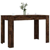 Eettafel 120x60x76 cm bewerkt hout gerookt eikenkleurig - thumbnail