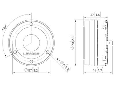 Lavoce DN10.14 1 Hogetoon-driver Belastbaarheid RMS=30 W 8 Ω