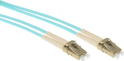 ACT 3 meter multimode 50/125 OM3 duplex armored fiber patch kabel met LC connectoren ACT 3 meter multimode 50/125 OM3 duplex armored fiber patch kabel met LC connectoren