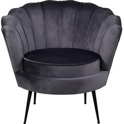 Nohr Fauteuil 'Yoni' Velvet, kleur Donkergrijs