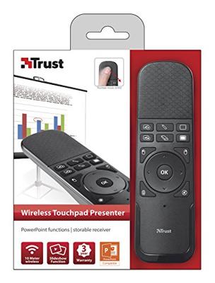 Trust Wireless Touchpad Presenter Draadloze presenter IR Zwart, Grijs